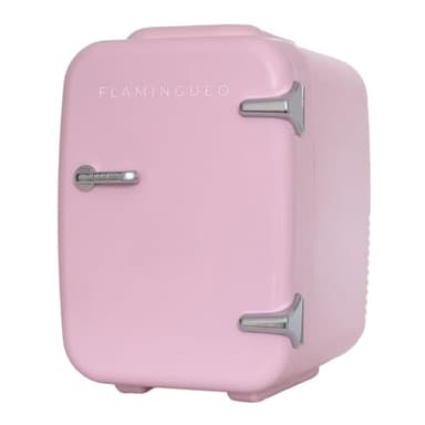 Flamingueo Frigorifero Piccolo - Mini Frigo 4L, Frigo 12V/220V, Mini Frigo da Camera, Raffreddamento e Riscaldamento, Frigo Skincare