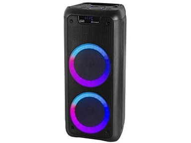 Trevi XF 600 KB Speaker Portatile 80W, Altoparlante con Audio Wireless, Ingressi USB, Micro SD e AUX-IN, Funzione TWS e Karaoke, Batteria al Litio Integrata e Luci Discolight Multicolor