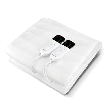LEEVOT Scaldaletto Matrimoniale 160 x 140 cm, 3 Temperature Regolabili Coperta Elettrica, Antimite, Lavabile, Spegnimento Automatico, 2 Controller, Timer Programmabile