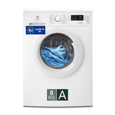 Electrolux PerfectCare 500 Lavatrice Carica Frontale 8 kg, EW2F5W82, Tecnologia TimeCare con Funzione TimeManager e Cestello per la Pulizia Delicata, Classe A, 847x597x540 mm, Bianco