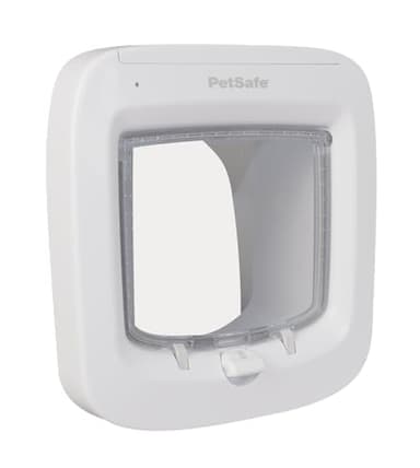 PetSafe Porta per gatti Microchip, porta per animali domestici alimentata a batteria, chiusura a 4 vie e facile installazione.