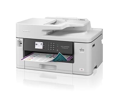 Brother MFCJ5340DW Stampante multifunzione inkjet a colori con stampa A3 da cassetto e da bypass, automatica fronte retro A4, rete wireless e cablata, wi-fi direct, App, Stampa mobile, bianco