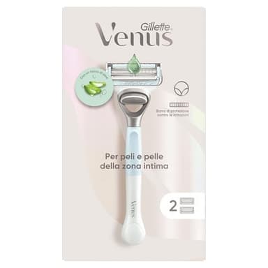 Gillette Rasoio Donna Venus Per La Zona Intima, 1 Manico + 2 Lamette Donna