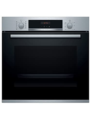 Bosch Elettrodomestici Forno Incasso Elettrico Serie 4, HBA574BR00 Forno Elettrico Ventilato da Incasso in Acciaio Inossidabile, Classe A, con 7 Programmi Cottura E Display LED, 71 Litri