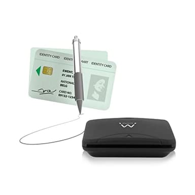 Ewent Lettore di smart card - Lettore di schede e carte d'identità - Porta USB - compatibile con PC/SC e WHQL, nero