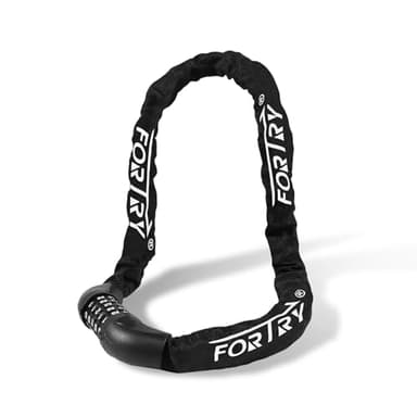 FORTRY Lucchetto per bicicletta a combinazione antifurto I Lucchetti per bicicletta con catena in acciaio temprato lunga I Lucchetto a catena per bicicletta sicuro senza chiave da strada, Mtb, E-bike
