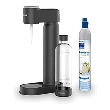 Philips Water GoZero Soda maker Lite ADD4901BK/10, nero, bottiglia d'acqua da 1 l, bombola di CO2 da 60 l