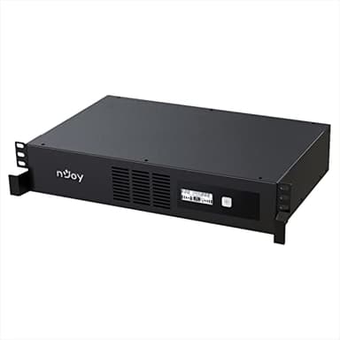 NJOY Code 2000 Gruppo di Continuità 2000VA 1200 Watt, Line Interactive, Onda Sinusoidale Simulata, UPS Rack 2U, 8 Uscite IEC C13, AVR, USB, Software per Gestione UPS, 2 Batterie, Garanzia 3 Anni