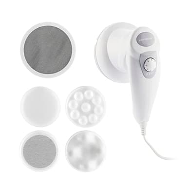 InnovaGoods IG814182 – Massaggiatore elettrico anticellulite 5 in 1, 28 W, bianco