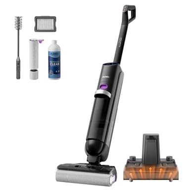 Eureka RapidWash NEW730 Aspirapolvere Lavapavimenti senza Fili Secco/Umido, Inclinazione 170°,Asciugatura Aria Calda 85° in 5 Minuti 21.600pa,Autonomia 40 min,Anti-groviglio 2.0,Serbatoio più Grande