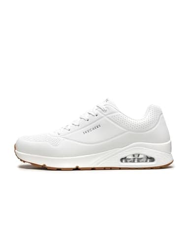 Skechers Uno Stand On Air, Scarpe da ginnastica Uomo, White Durabuck Trim, 42 EU