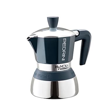 Pedrini Caffettiera MyMoka Induction, 2 tazze, Blu notte