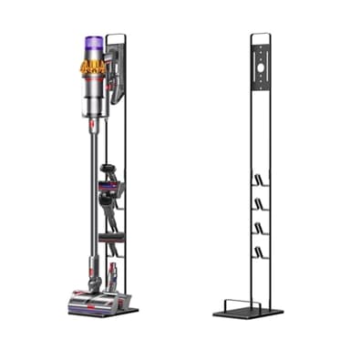 Foho Porta Supporto Organizer Compatible per Dyson Gen5 V15 V12 V11 V10 V8 V7 V6, Base in Metallo per Aspirapolvere a Pavimento Senza Fori, Stabile, Risparmia Spazio