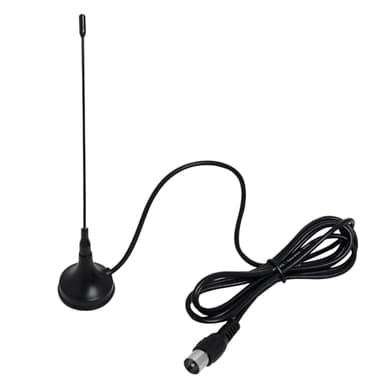 LEIBOCHAO Antenna TV Interna Amplificata Potente TNT HD, Piccola, Discreta, Portatile, Antenna TV Portatile per DTT DVB-T/DVB-T2, Supporta Radio VHF UHF FM DAB