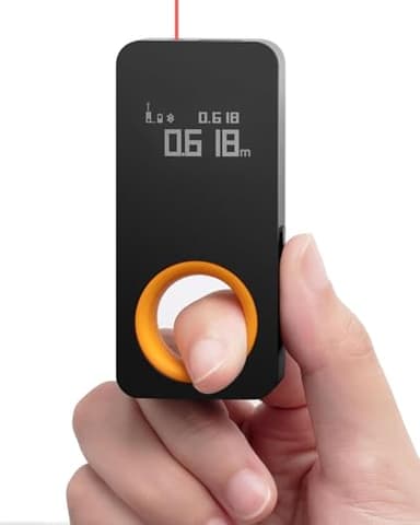 HOTO Metro Laser con Bluetooth, Laser Meter Digitale, Misuratore di Distanza Portatile Mini, Precisione 2 mm, 2 Modalità di Misurazione, Cambio Unità M/Ft+in, Ricarica Tipo-C