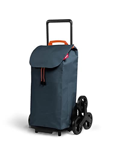 Gimi Tris, Carrello Portaspesa Per Salire Le Scale, Capienza Da 52 L, 6 Ruote, Sacca In Poliestere Xxl, Grigio, ‎13 x 34.5 x 95.5 cm 3.02 Kg