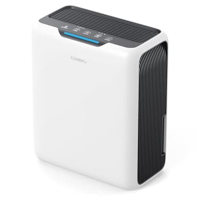 CONOPU Deumidificatore 3000ML, Demidificatore Casa, Semiconduttore Doppio, 30 dB Modalità Sonno, Sbrinamento Automatico, 1,3 kWh/Giorno, Timer 24h, Spegnimento Automatico