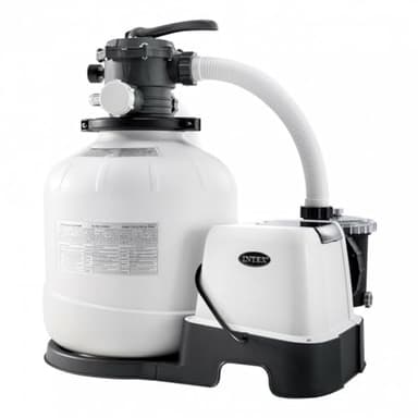Intex- Pompa a Sabbia Combo con Sistema Eco per Piscine, Colore Grigio, 56.800 l, 28680