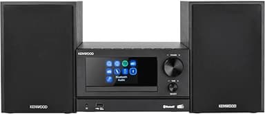 KENWOOD, Sistema Micro HiFi Stereo M-7000S, con Ricevitore Radio da Internet, DAB+ o FM, Lettore CD e Presa USB, Connessione a Spotify e Bluetooth, Podcast-Player, Funzione Radiosveglia, Black