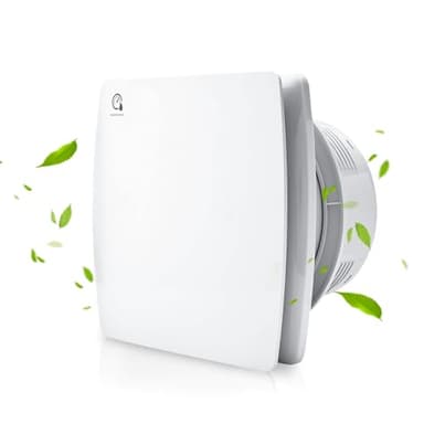 WingFly Ventilatore da Bagno 100 mm con Sensore di Umidità e Timer Antiriflusso, Aspiratore Assiale per l'estrazione dell'aria, 95m³/h, 12 W, per Bagno e Cucina, Spina Europea