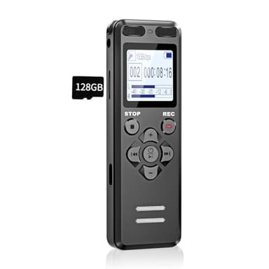 136GB Registratore Vocale, Tonnlog Registratori Vocali Digitali Professionale Portatile con Attivazione Vocale, USB-C Registratore Audio per Lezioni Riunioni, Registrazione/Bloccare con un Solo Clic