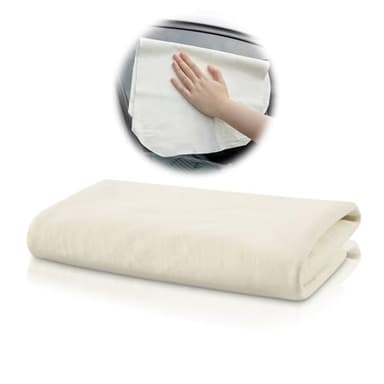 Rumgug Pelle di Daino per Auto, Panno Asciugatura Auto Pelle Professionale Pelle Scamosciata, Camoscio per Finestra Specchio Vetro Panno Asciugatura Pelle di Daino AntiGraffio Assorbente 60 x 40 cm