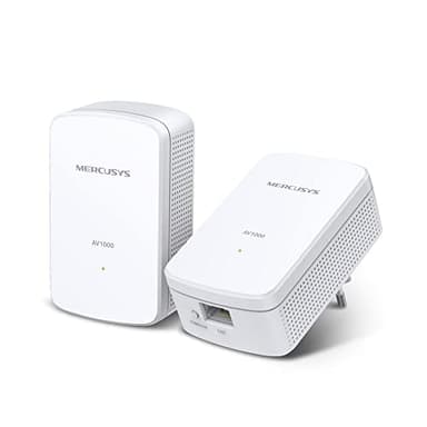 Mercusys TP-Link MP500 KIT Powerline Kit Homeplug AV2 Fino a 1000Mbps, 1 Porta Gigabit, Plug & Play, Compatibile con Tutti i Router, Tecnologia Powerline