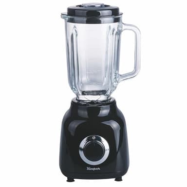 Frullatore elettrico nero, brocca graduata in vetro 1,5 L, lame in acciaio inox, 2 velocità 500 W, Kooper