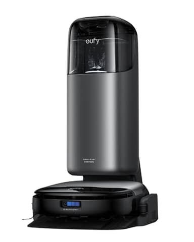 eufy S1 Pro - Robot aspirapolvere All-in-One con funzione di pulizia, autopulente Always Clean Mop & Eco Clean Ozon, 8.000 Pa, spazzola per sollevamento auto, 180 min/150 m², 3D MatrixEye, rilevamento