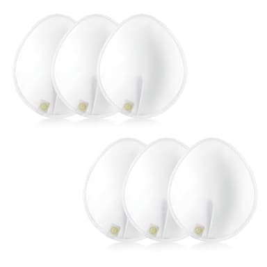First Days Maternity - Coppette assorbilatte riutilizzabili, taglia XL, confezione da 6 assorbenti lavabili per allattamento al seno, in cotone biologico (confezione da 1)