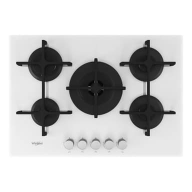 Whirlpool Europe PH GOA7523WH Piano Cottura Ambient/Urban, Vetro, Trasparente, 51x73x4.9 cm