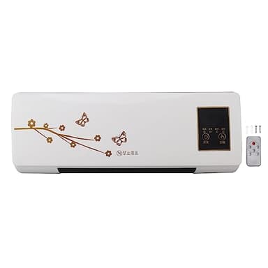 Mini Macchina Elettrica Portatile per Raffreddamento e Riscaldamento, Condizionatore d'Aria a Parete con Telecomando Timer, Riscaldamento Rapido, Risparmio Energetico