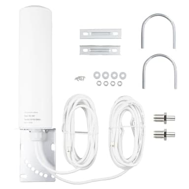 BOOBRIE 4G 5G LTE Antenna Esterno 10dBi 50ohm Omni-direzionale SMA Maschio 4G Antenna WiFi Outdoor con adattatore SMA femmina a TS9 maschio