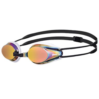arena Tracks Mirror Occhialini Nuoto da Gara Unisex Adulto, Occhialini Piscina con Lenti Specchiate Anti-Appannamento, Protezione UV, 4 Ponti Nasali Intercambiabili, Guarnizioni in Silicone