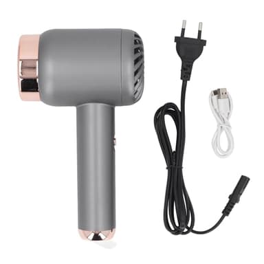 Asciugacapelli Senza Fili, Piccolo Asciugacapelli Ionico Portatile Ricaricabile USB 15000mAh Asciugacapelli da Viaggio con Caldo Freddo per Viaggi in Dormitorio (Grigio scuro)