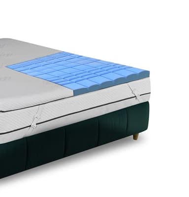 Nuvole di Sonno - Topper Serenity Matrimoniale copri materasso Sfoderabile in Memory Foam universale Correttore con Elastici Regolabili spessore 6 cm Made in Italy (160 x 190 cm)