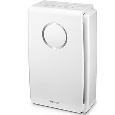 Pro Breeze Purificatore Aria 5-in-1 con pre filtro, Filtro HEPA, Filtro a carboni attivi, Catalizzatore freddo e generatore di ioni negativi - Contro allergie, polvere e odori (CADR 218, 40m ²)