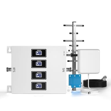 Amplificatore Segnale Cellulare per la Casa e l'Ufficio, Amplificatore 4G 3G 2G LTE fino a 150 Metro Quadrati, Ripetitore Segnale Cellulare per Tutti i Vettori - Supporta TIM Vodafone Wind Tre