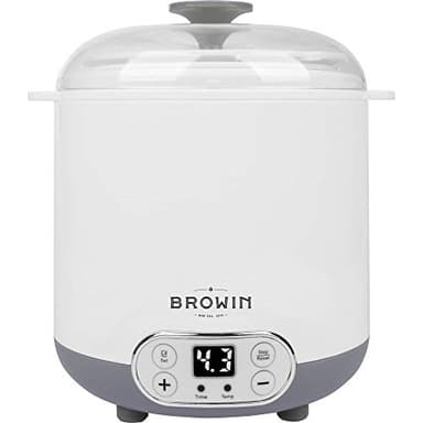 Browin 801013 Dispositivo Multifunzionale Formaggio e Yogurt con 1,5 L Termostato, Bianco, Grigio, Mittler