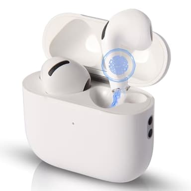 Cuffie Bluetooth,Air Buds Pods Controllo touch Wireless Auricolari Bluetooth 5.4, HiFi con HD Sportivo con ANC microfono 48 ore di riproduzione IPX7 Compatibile con Android/iPhone/Samsung -Bianco