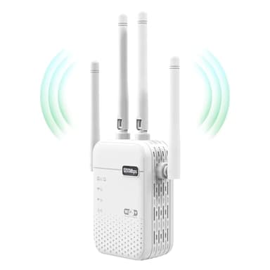 Ripetitore WiFi Potente Esterno, 1200Mbps WiFi Extender di segnale senza fili, potente amplificatore WiFi a doppia banda 5GHz e 2.4GHz, Booster WiFi Repeater Penetra a parete spessa