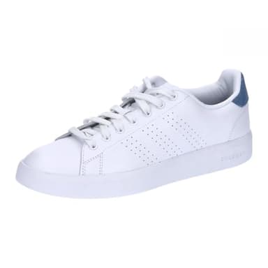 adidas Advantage Premium Leather Shoes, Scarpe Uomo, Cloud White/Cloud White/Crew Blue, 41 1/3 EU