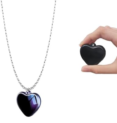 16G Registratori Vocali Digitali con Auricolare Mini Registratore di Audio Piccolo Registratore Vocale Attivazione Collana Portachiavi Pendente Lega di Zinco