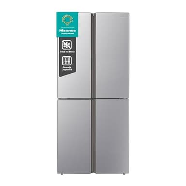 Hisense MQ79426SE Frigorifero Americano Quattro Porte, Grande capacità 427 litri, Finitura Argento, Total No Frost, Classe E, Illuminazione LED, Sistema Multi Air Flow, Holiday mode