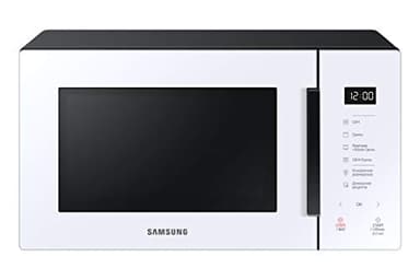 Samsung Forno a Microonde Glass Design MG23T5018AW/ET, Cottura Croccante, HomeDessert, Microonde + Grill 800 W + 1100 W, 23 L, 49l x 27,5h x 38p cm, Neve