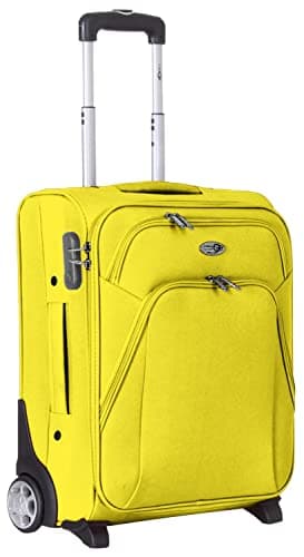 CABIN 5620 Valigia Trolley morbido, bagaglio a mano 55x40x20 con 2 ruote Grandi e Chiusura a combinazione, grande valigia spaziosa e resistente