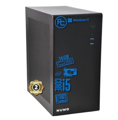 Pc Fisso i5 intel core Cpu fino a 3.80ghz, 16gb Ram, Ssd da 1TB, Scheda video GT730 4GB, Wifi Incluso USB, Windows 11 Pro, Office 2019, PC Desktop completo per ufficio,casa pronto all'uso