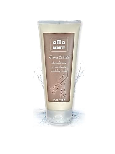 AMA BEAUTY - Crema Anticellulite Forte, Crema corpo Rassodante Tonificante per il trattamento di gambe e glutei, drenante, brucia grassi, antinfiammatoria, ingredienti naturali, 220ml