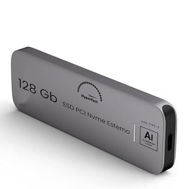 SSD esterno portatile da 128 Gb, fino a 1050 MB/s Unità a stato solido esterna USB 3.2 Gen2 ultra veloce Mini SSD esterno USB-C per laptop, dispositivi di tipo C, garanzia Italiana