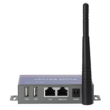 CHEECENT Server di Stampa Wireless (Non Plug&Play), Server di Stampa USB a 2 Porte, Server di Stampa di Rete di Computer - Converti Stampante USB in Rete Ethernet Wireless WiFi - Windows Mac Linux